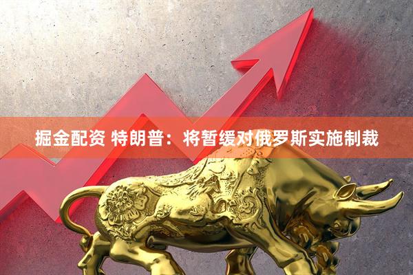 掘金配资 特朗普：将暂缓对俄罗斯实施制裁