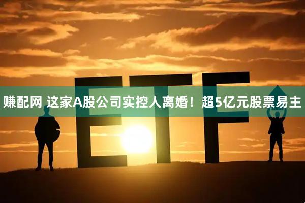 赚配网 这家A股公司实控人离婚！超5亿元股票易主